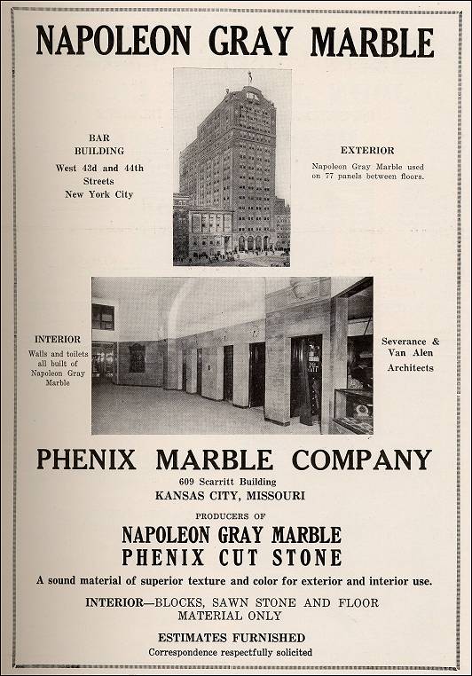1925 Phenix Marble Company advertisement